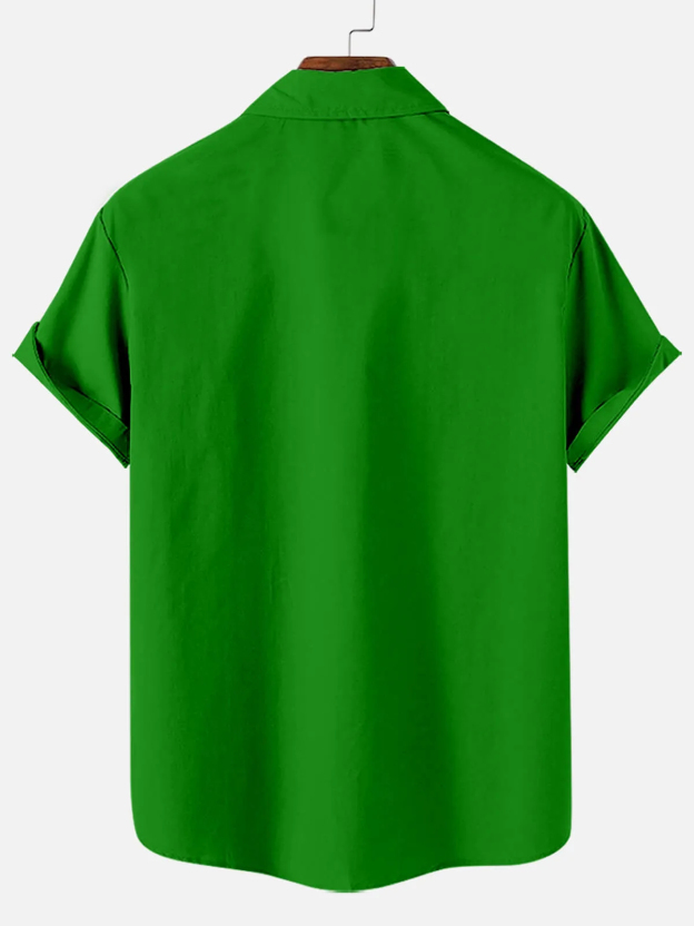Men's Nostalgic Anime Character Retro Car Short Sleeve Shirt