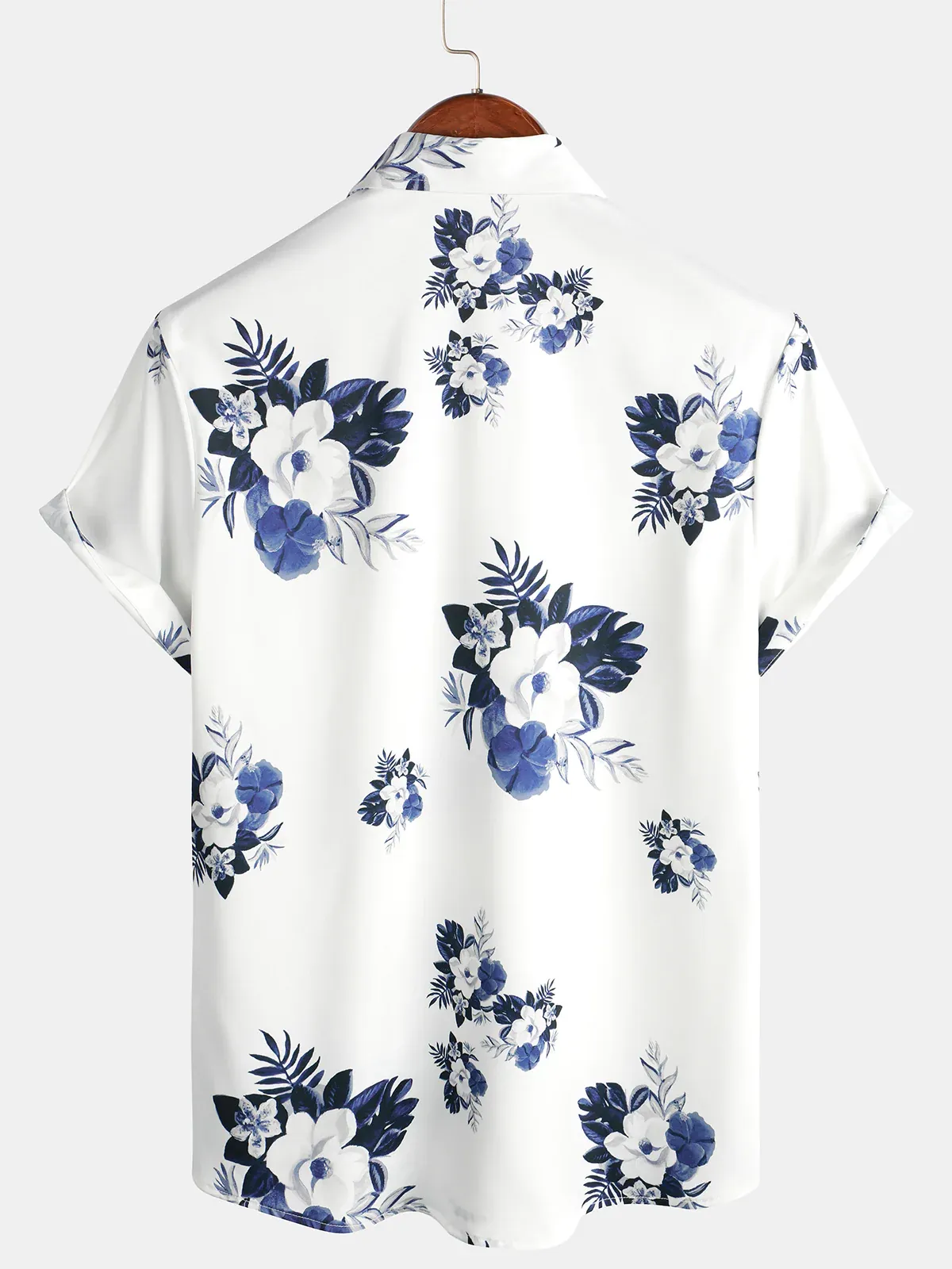 Men's Casual Everyday Floral Print Lapel Short Sleeve Shirt