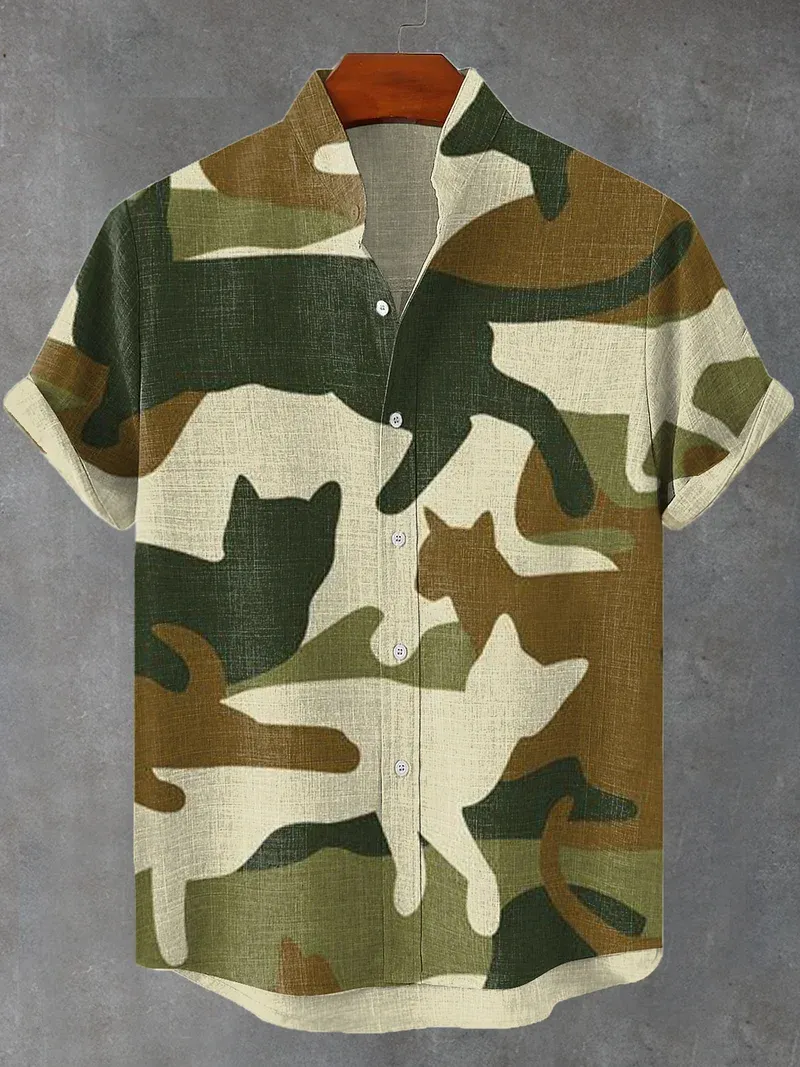 Men's Short Refreshing elegant hawaii Sleeve Shirt