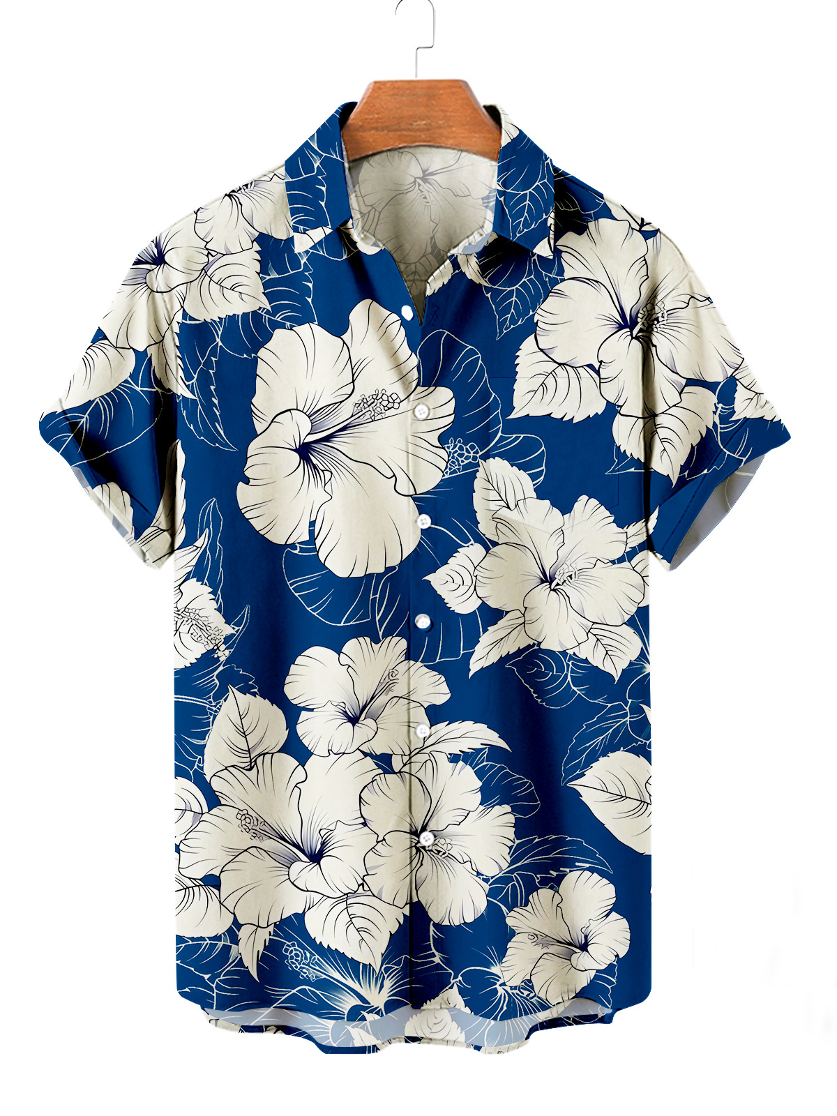 Men's Hawaiian Resort Print Casual Short Sleeve Shirt