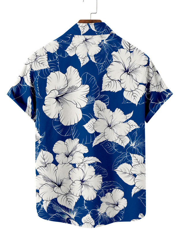 Men's Hawaiian Resort Print Casual Short Sleeve Shirt