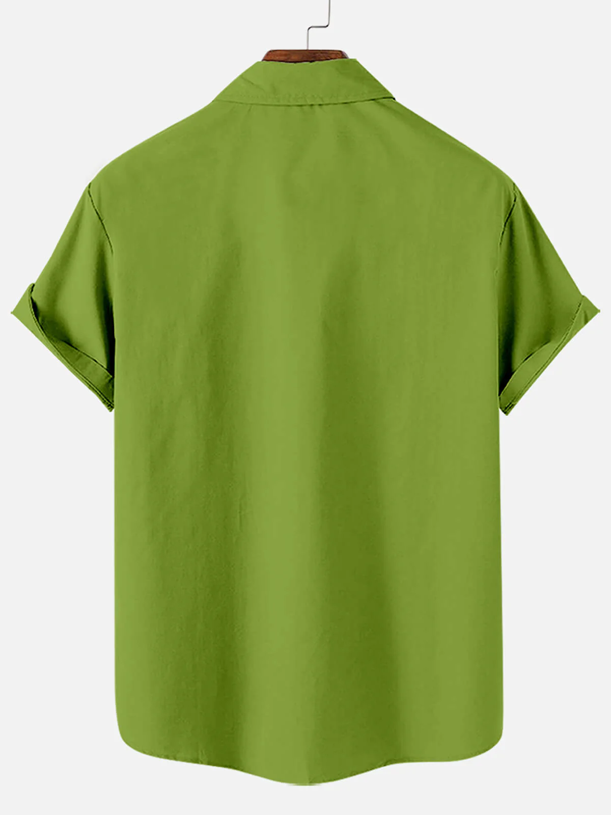 Men's St. Patrick's Day Beauty Stripe Print Lapel Short Sleeve Pocket Shirt