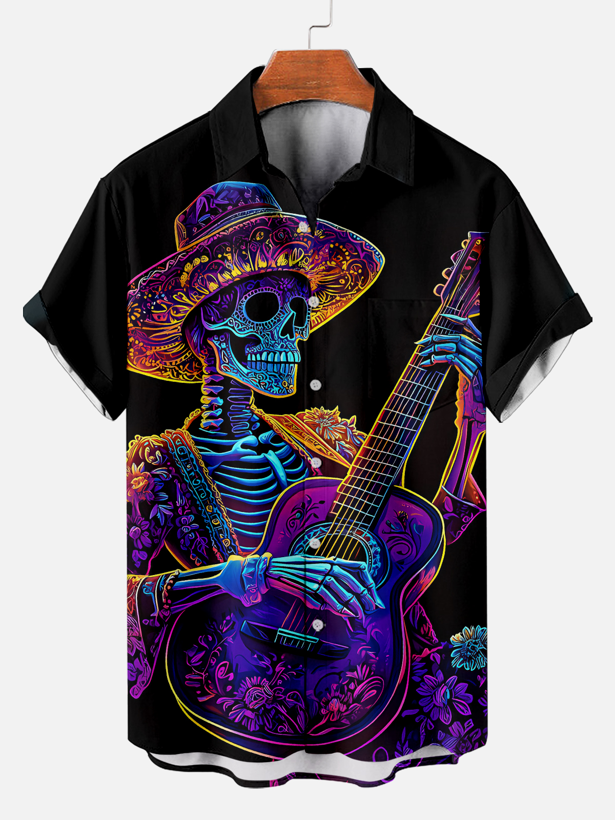 Men's Hawaiian Fun Little Yellow Duck Holiday Casual Short Sleeve Shir