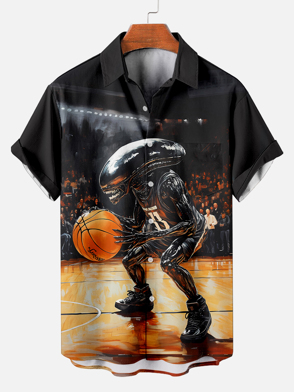 Men's Hawaiian Fun Little Yellow Duck Holiday Casual Short Sleeve Shir