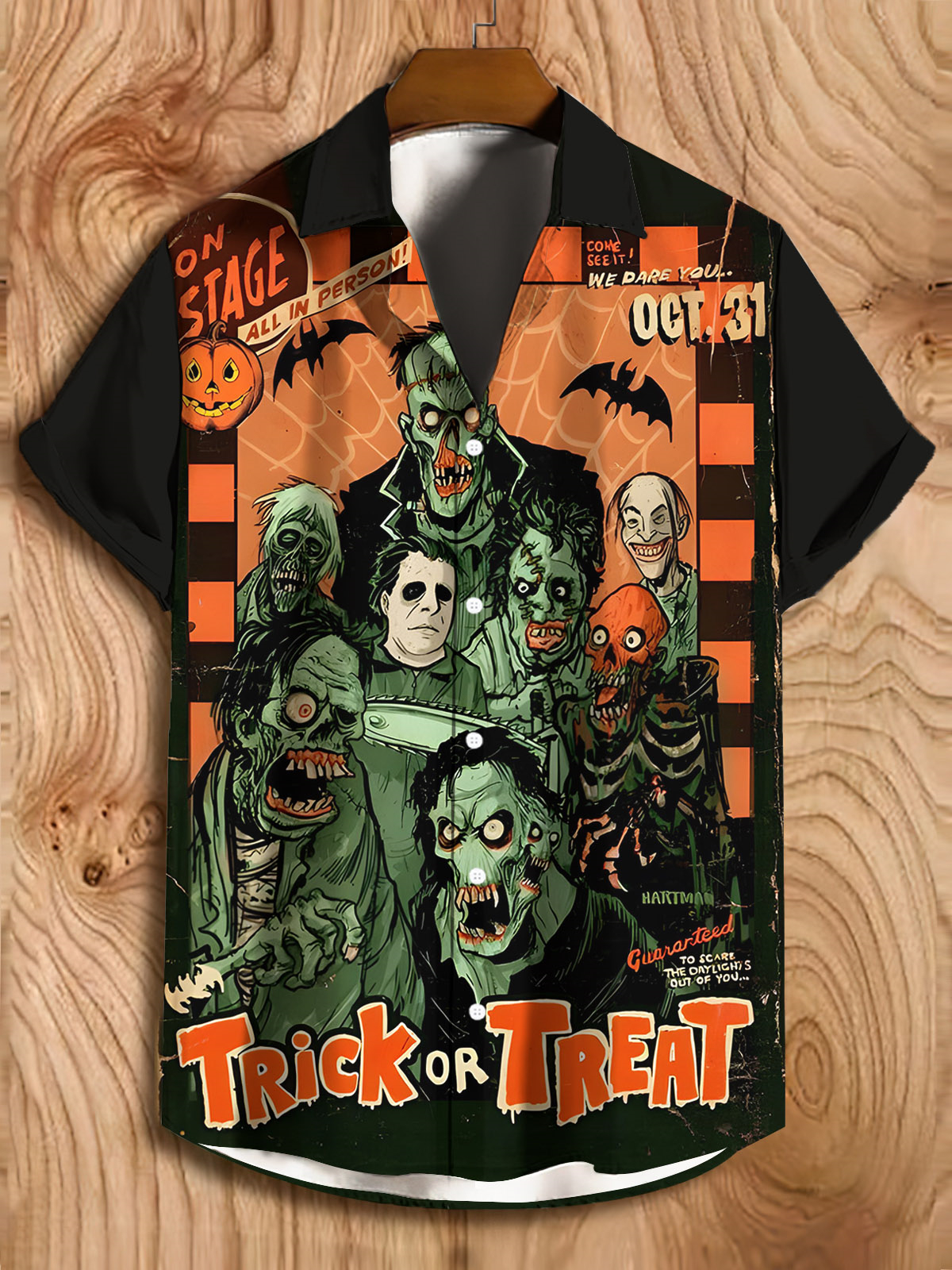 Men's Halloween Atmosphere Graphic Short Sleeve Shirt
