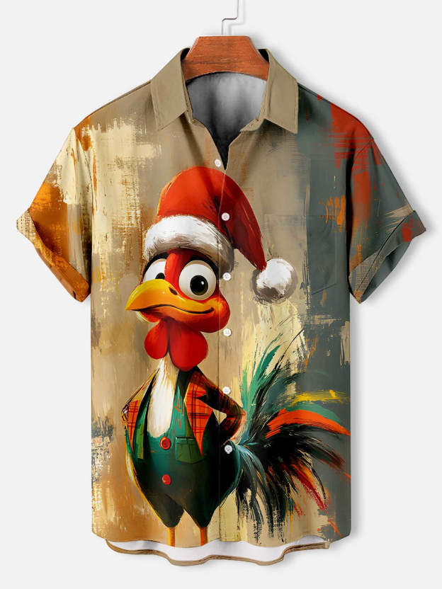 Men's Fun Cartoon Graphic Short Sleeve Shirt