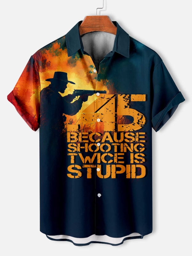 Men's Fun Cartoon Graphic Short Sleeve Shirt