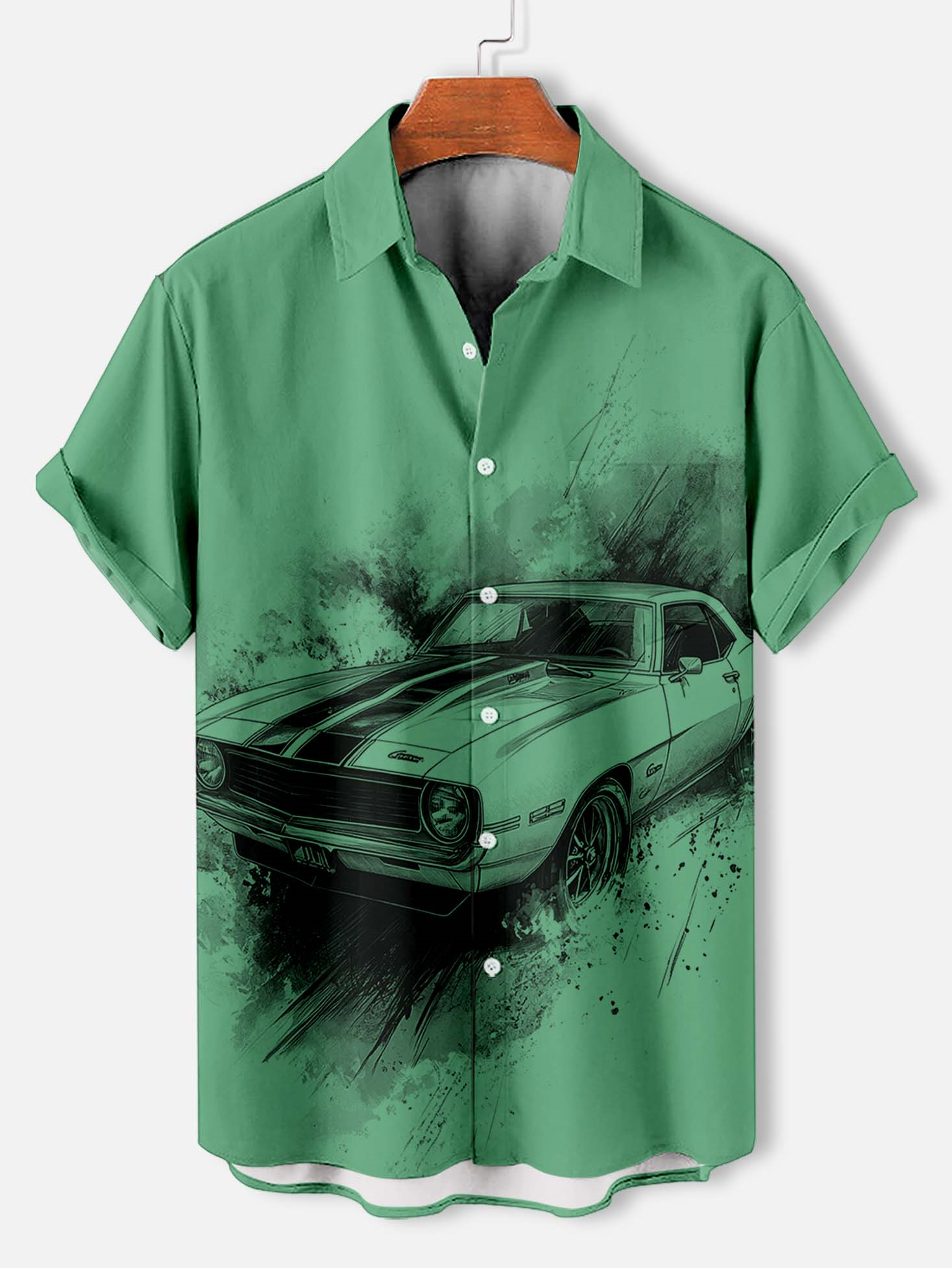 Men's Car Graphic Short Sleeve Shirt