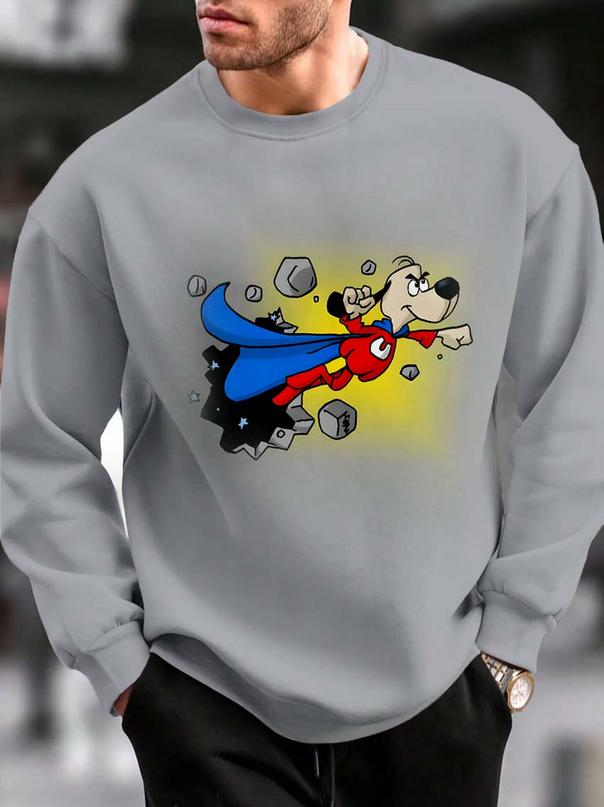 Men's Casual Classic Movie Graphic Long Sleeve Sweater