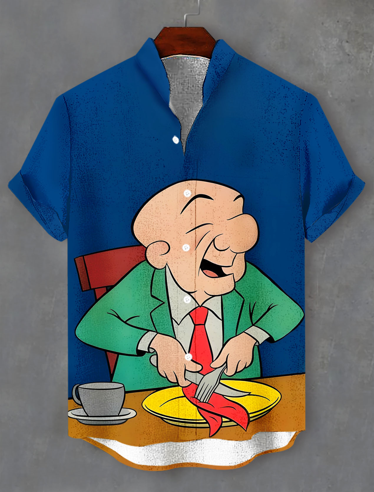 Men's Retro Comic Cartoon Classic Character Graphic Short Sleeve Shirt