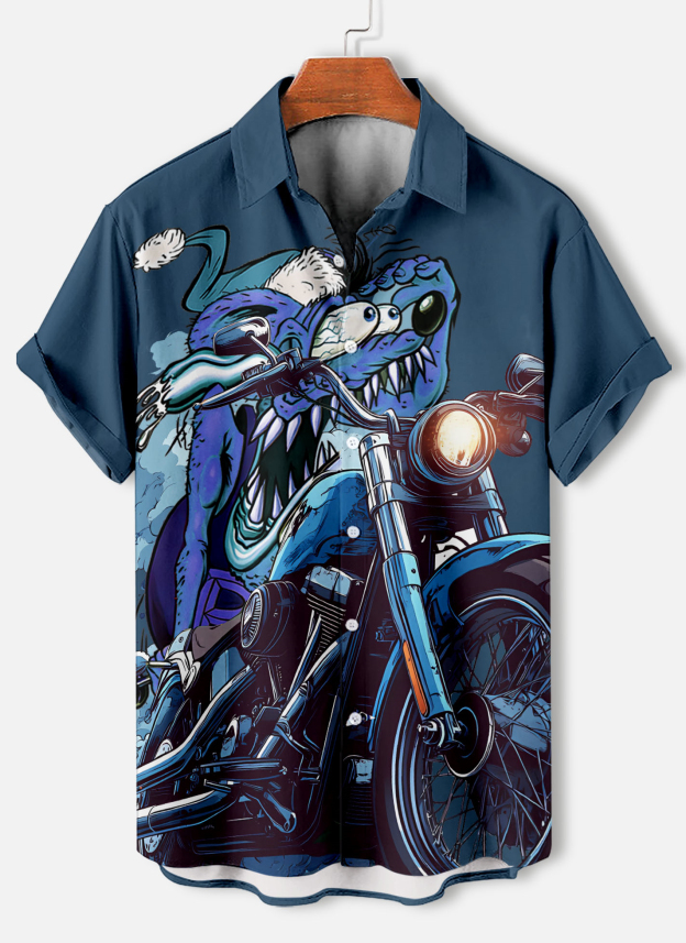 Men's Short Refreshing elegant hawaii Sleeve Shirt