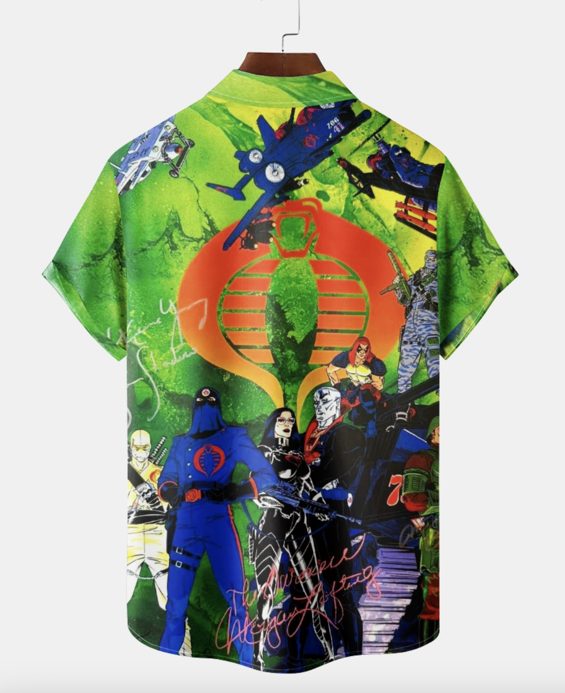 Men's Classic Retro War Cartoon Short Sleeve Shirt
