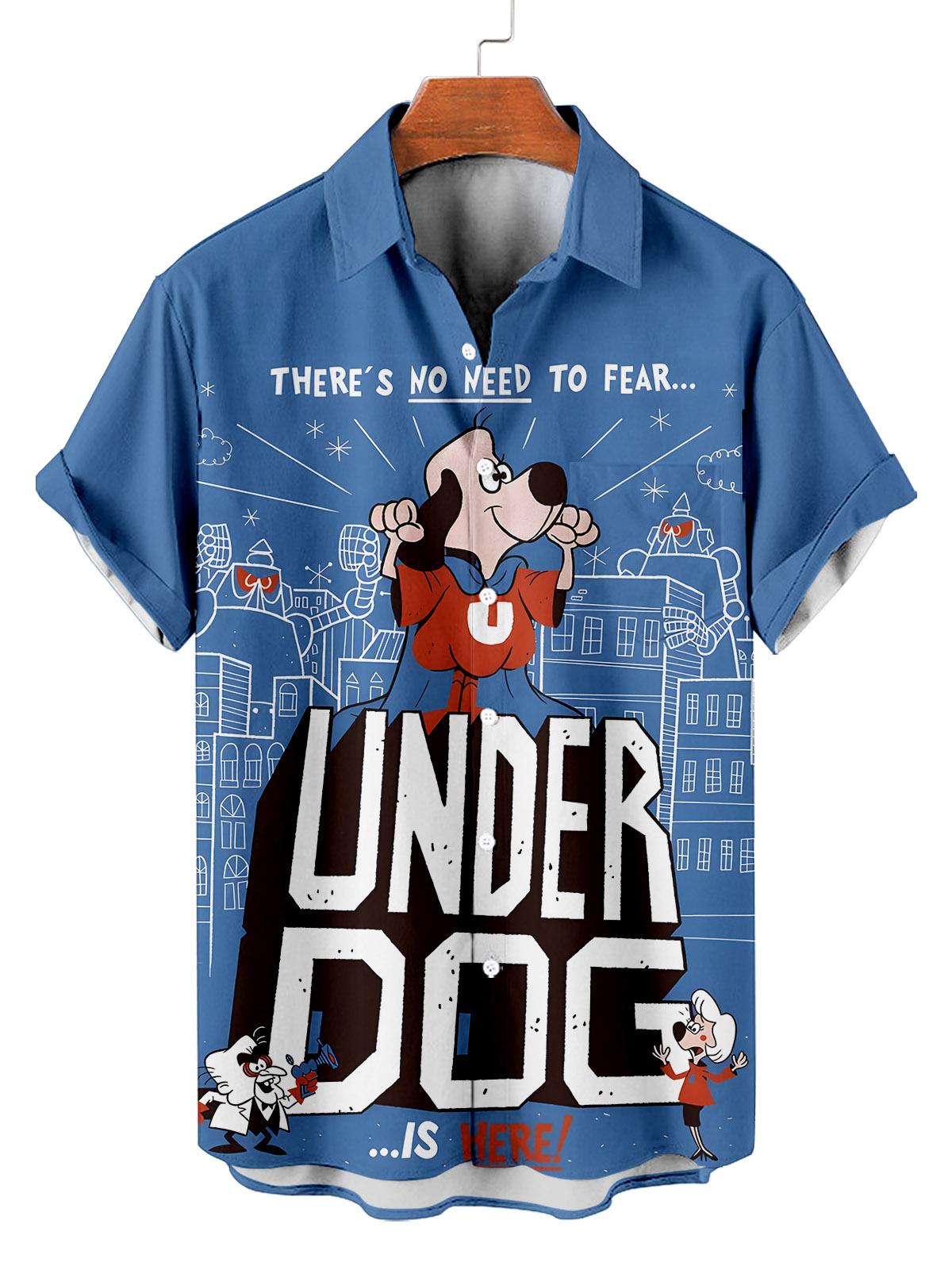 Classic Cartoon pattern short sleeved shirt