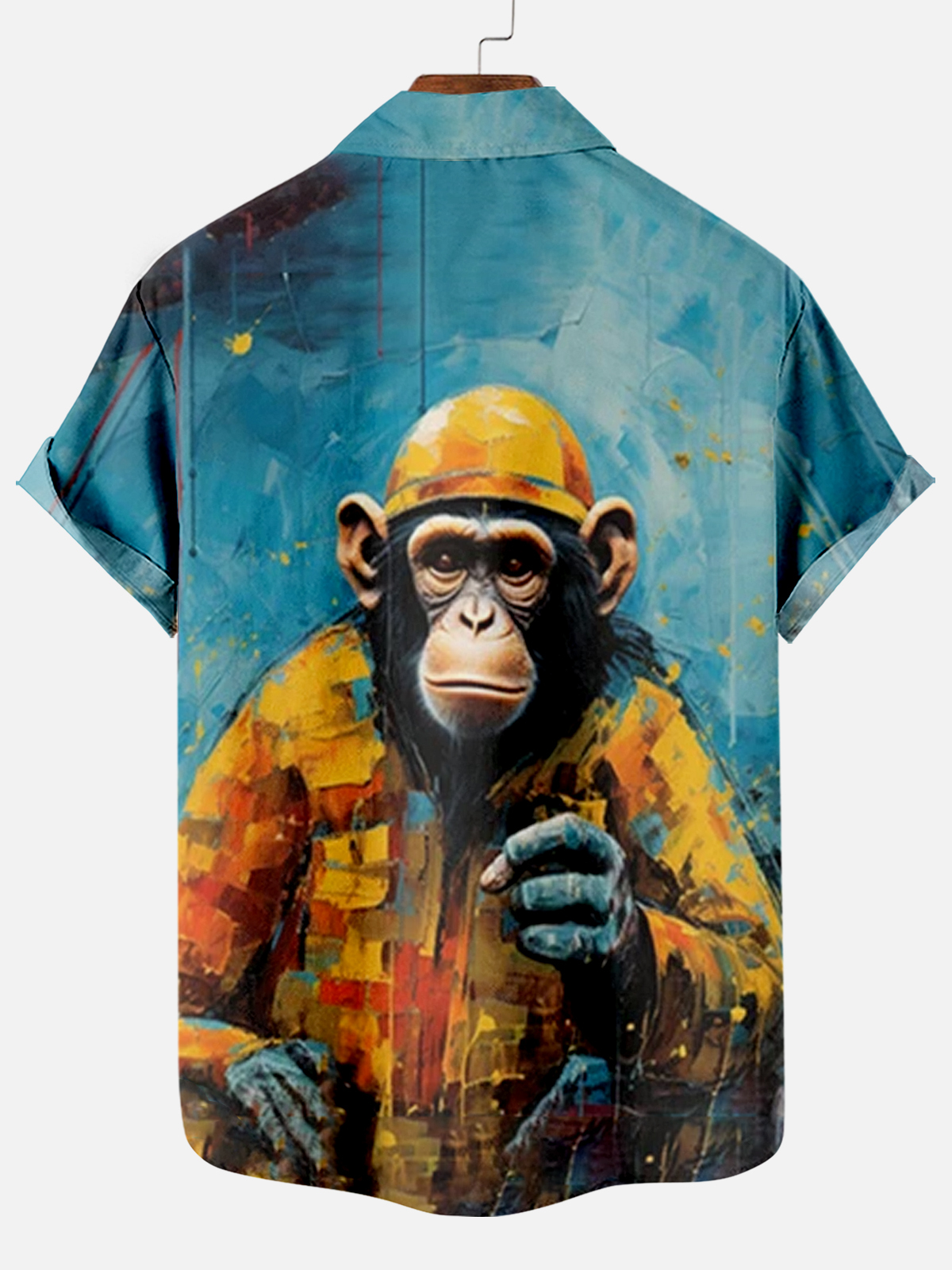 Retro Orangutan Animal Graphic Art Short Sleeve Printed Shirt