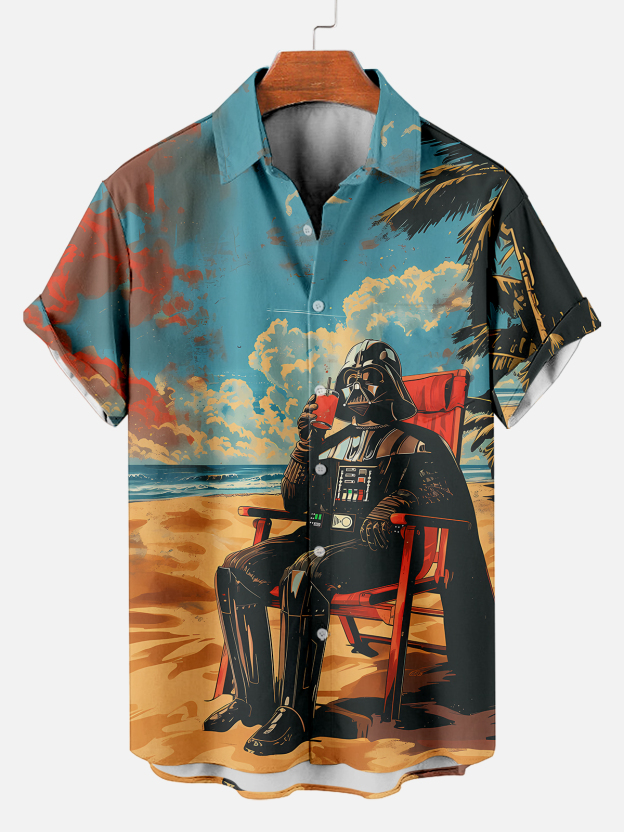 [Copy]Men's Vintage Witch Oil Painting Art Halloween Short Sleeve Shirt