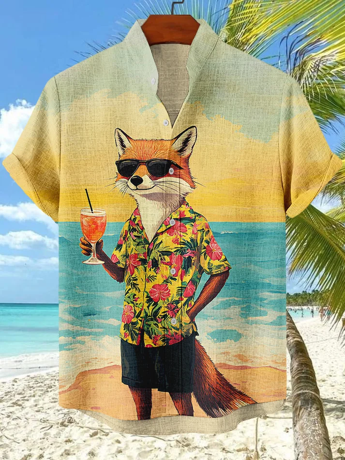 [Copy]Men's Classic Movie Godfather Animal Fun Graphic Short Sleeve Shirt