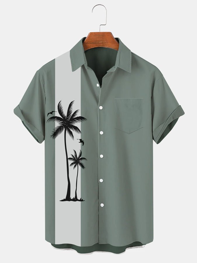 Men's Casual Pocket Short Sleeve Shirt