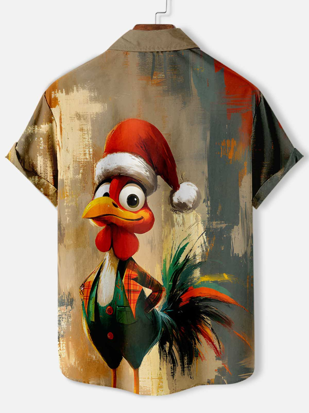 Men's Fun Cartoon Graphic Short Sleeve Shirt