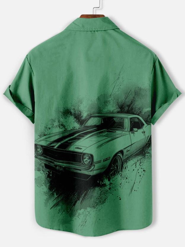 Men's Car Graphic Short Sleeve Shirt