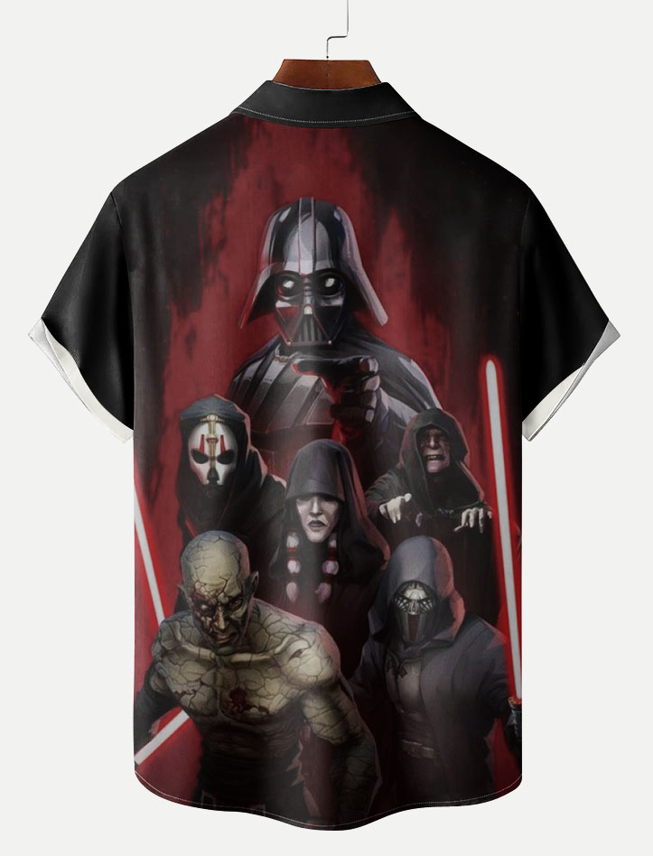 Classic Movie pattern short sleeved shirt