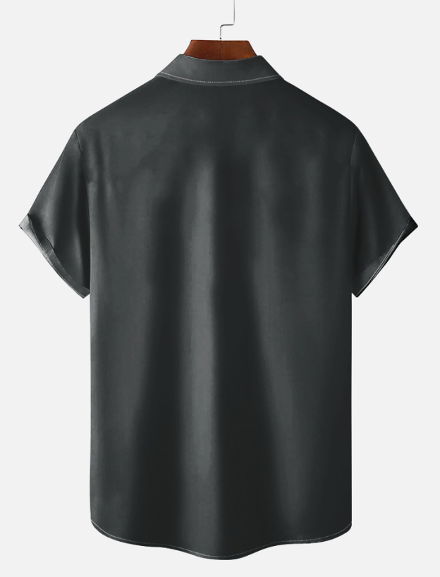 vintage animal print short sleeve shirt