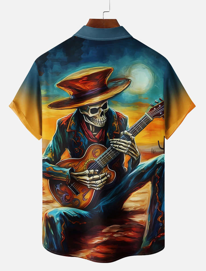 Men's Day of the Dead Graphic Short Sleeve Shirt