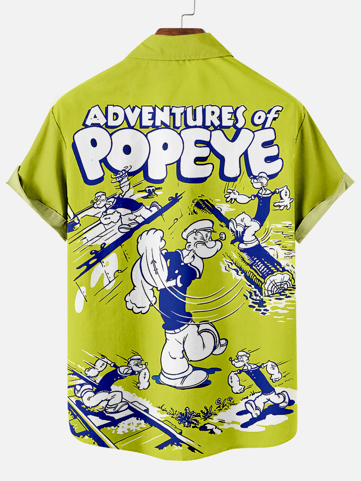 Men's Retro Cartoon Graphic Short Sleeve Shirt