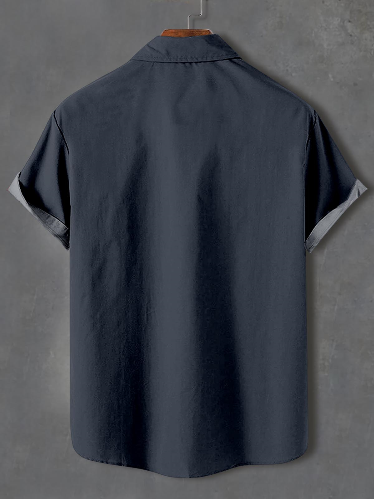 Men's retro illustration short sleeve shirt