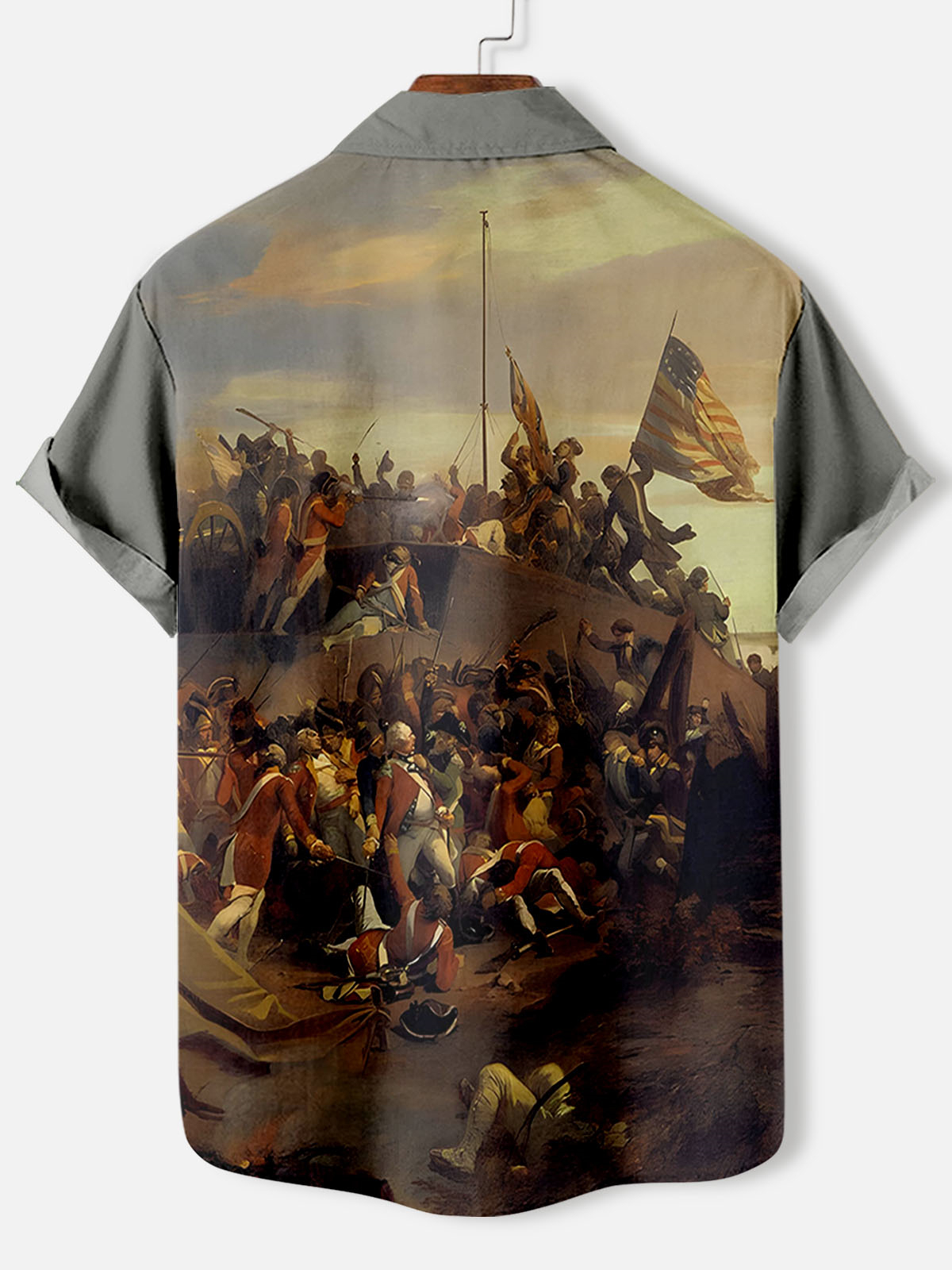 Men's American Revolutionary War Illustration short sleeve shirt