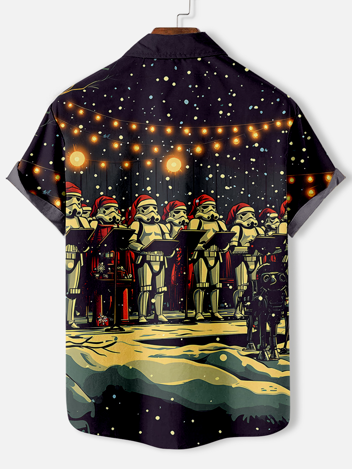 Men's Classic Movie Christmas Graphic Short Sleeve Shirt