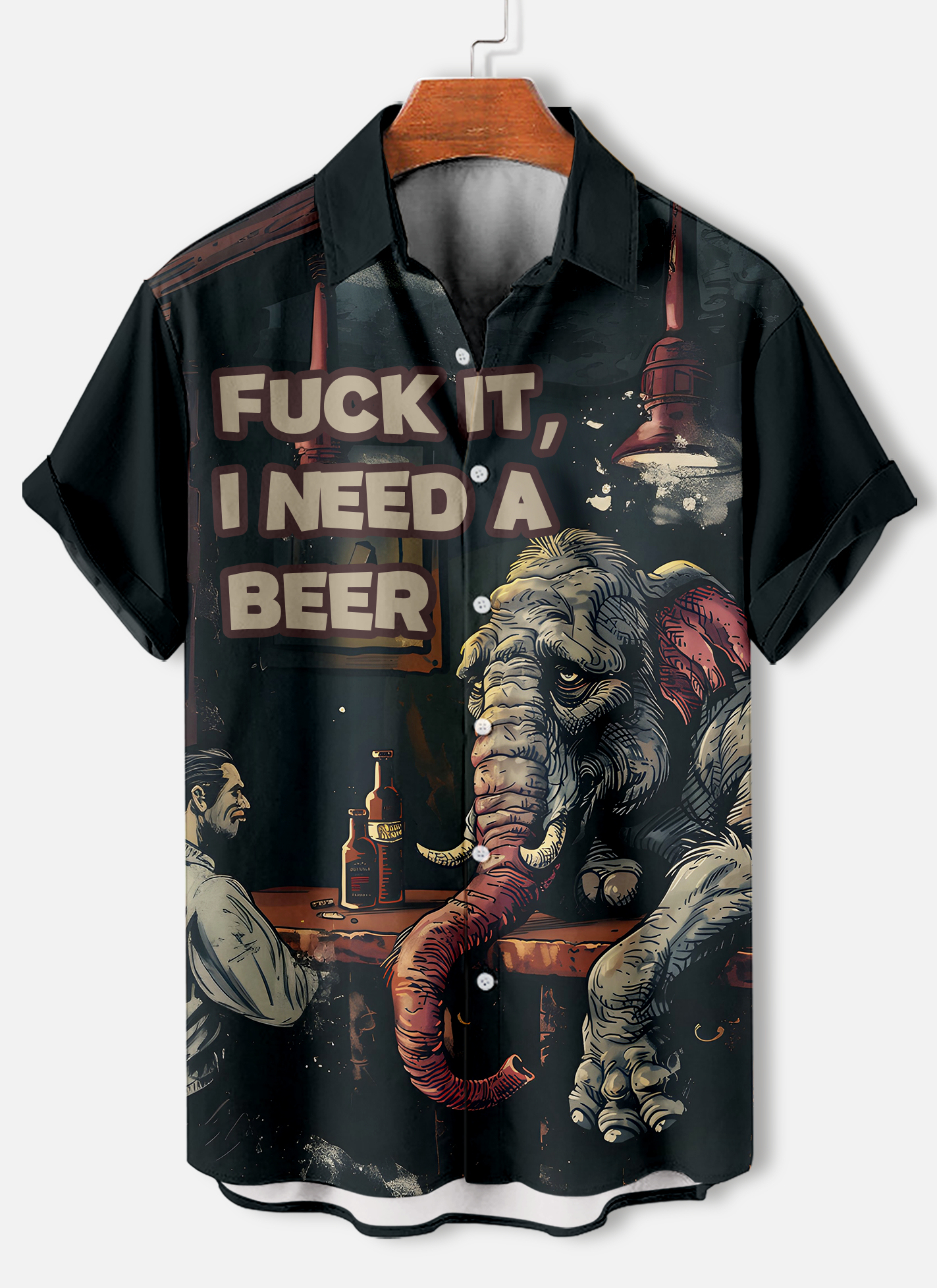 Men's Short Refreshing elegant hawaii Sleeve Shirt