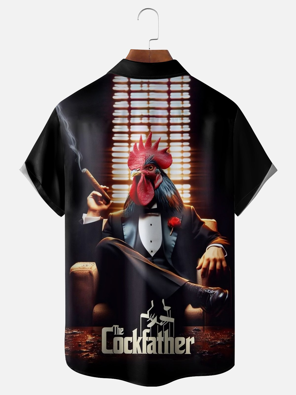 Men's Classic Movie Godfather Animal Fun Graphic Short Sleeve Shirt
