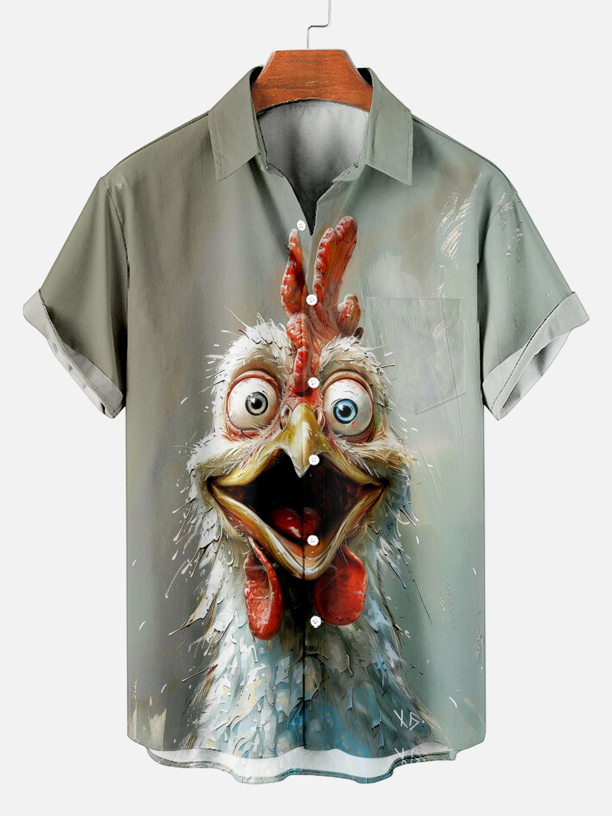 Whimsical Fun Chicken Short Sleeve Shirt