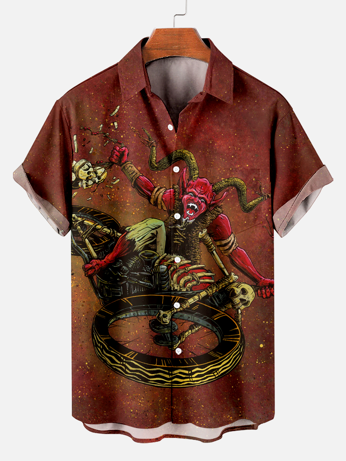 Men's Hawaiian Fun Little Yellow Duck Holiday Casual Short Sleeve Shir