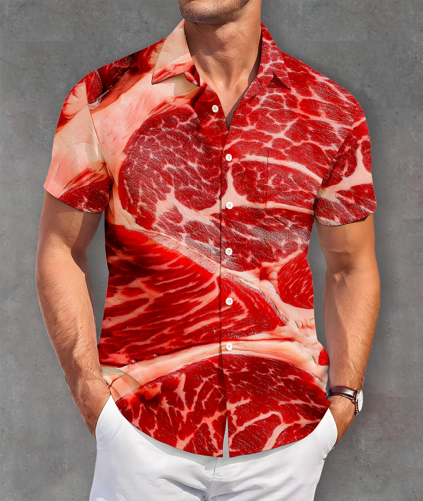 Men's Food Graphic Short Sleeve Shirt