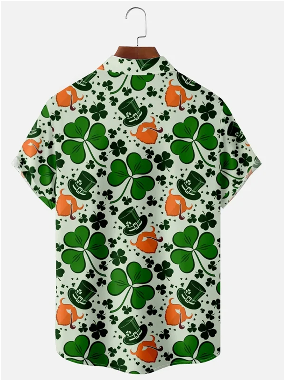 Men's Clover Beard Trick Holiday Printed Pocket Shirt