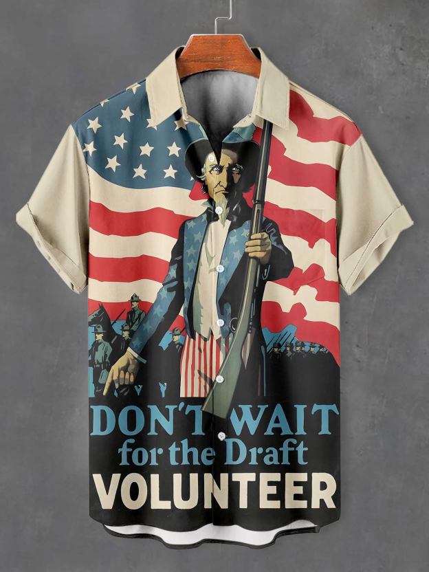 Men's Fun Cartoon Graphic Short Sleeve Shirt