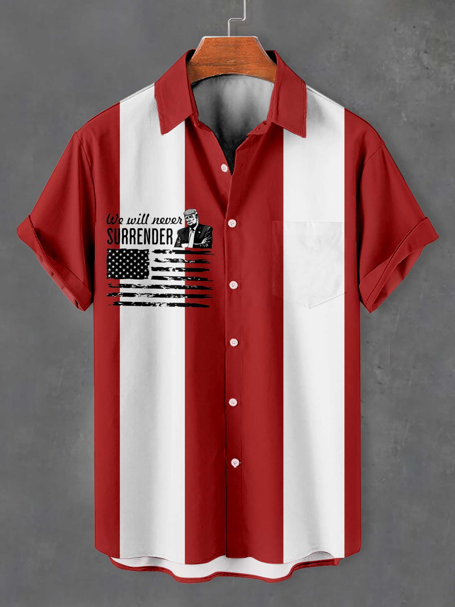 Men's Patriotic Short Sleeve Shirt