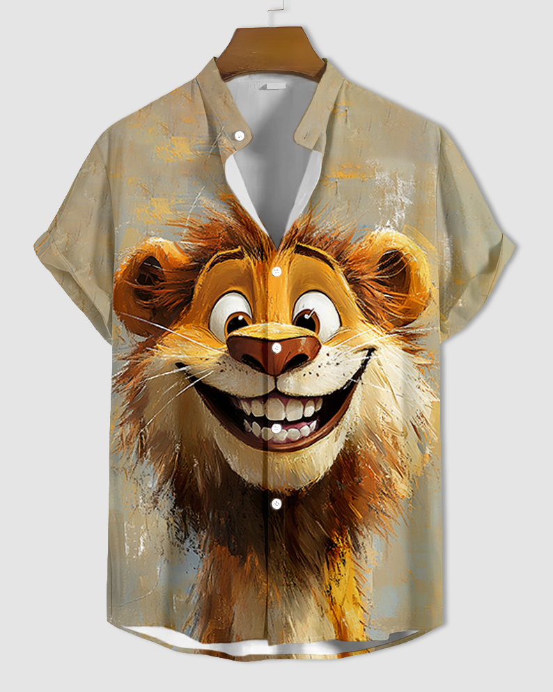 Men's Fun Cartoon Graphic Short Sleeve Shirt