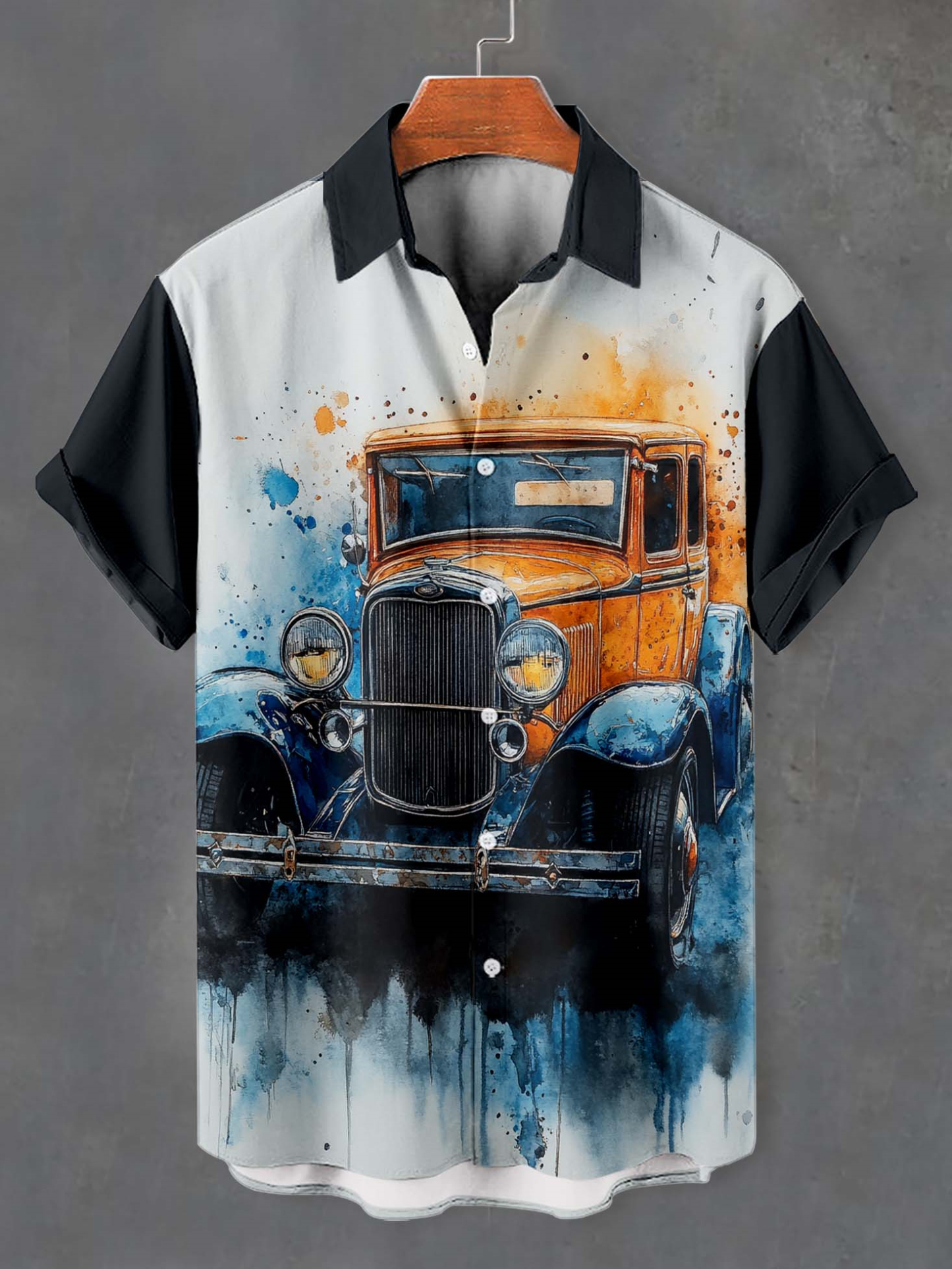 Men's Car Graphic Short Sleeve Shirt