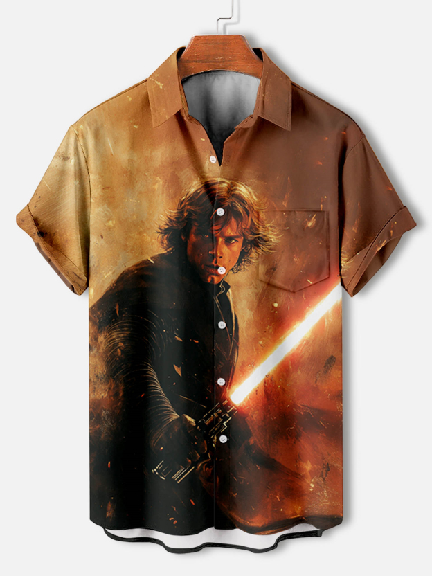 Men's Classic Movie Graphic Short Sleeve Shirt