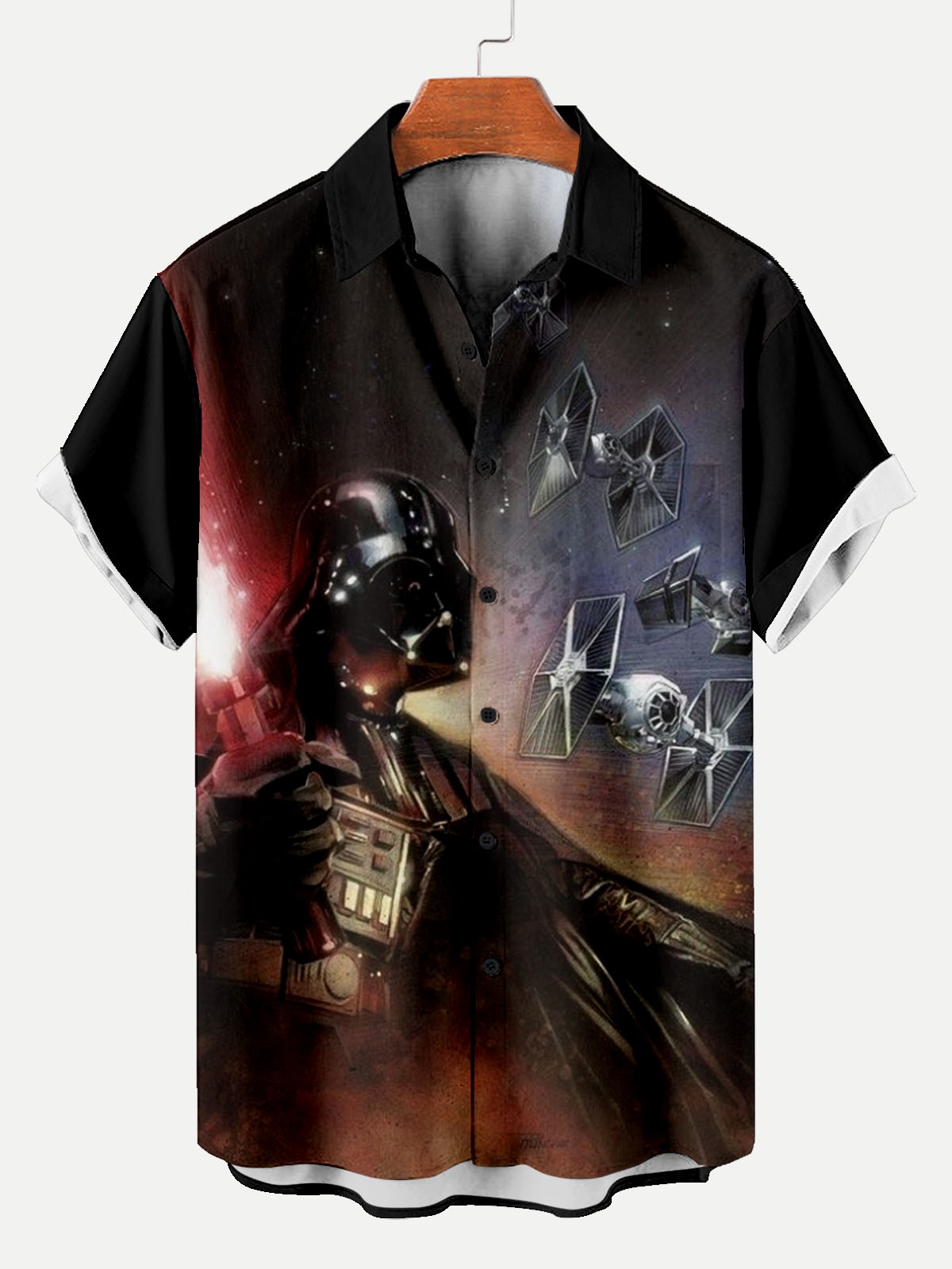  Classic Movie pattern short sleeved shirt