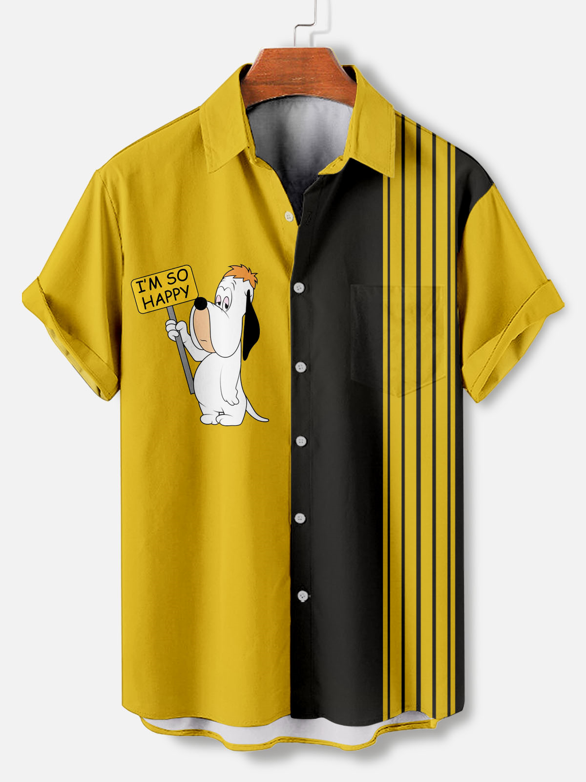Men's Retro Comic Cartoon Classic Character Graphic Short Sleeve Shirt