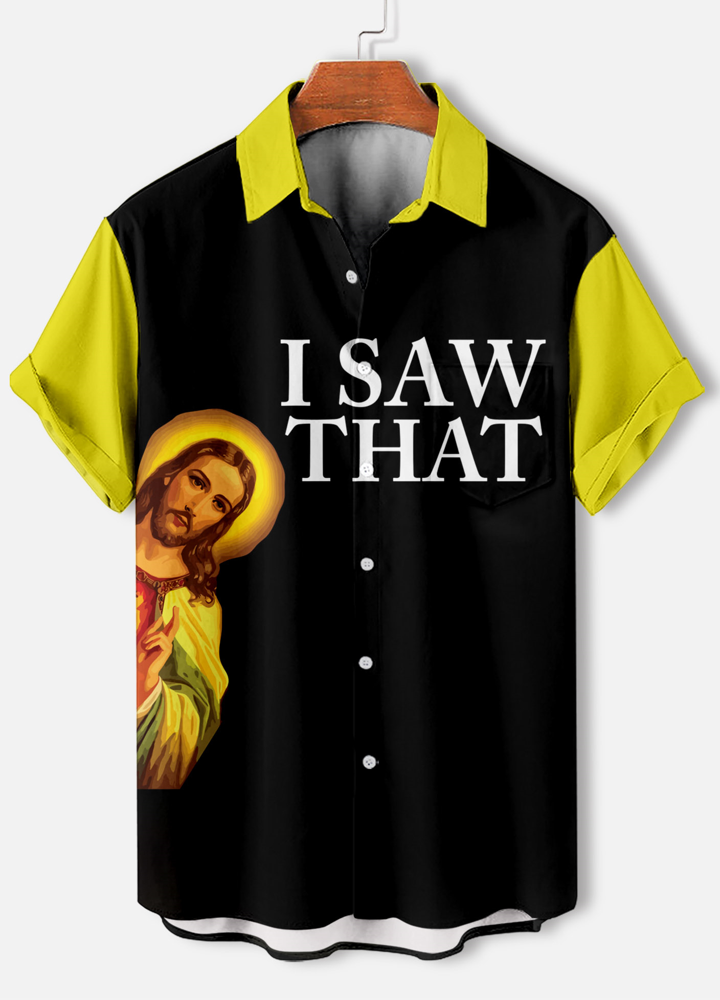 Men's Faith Jesus Graphic Illustration Short Sleeve Shirt