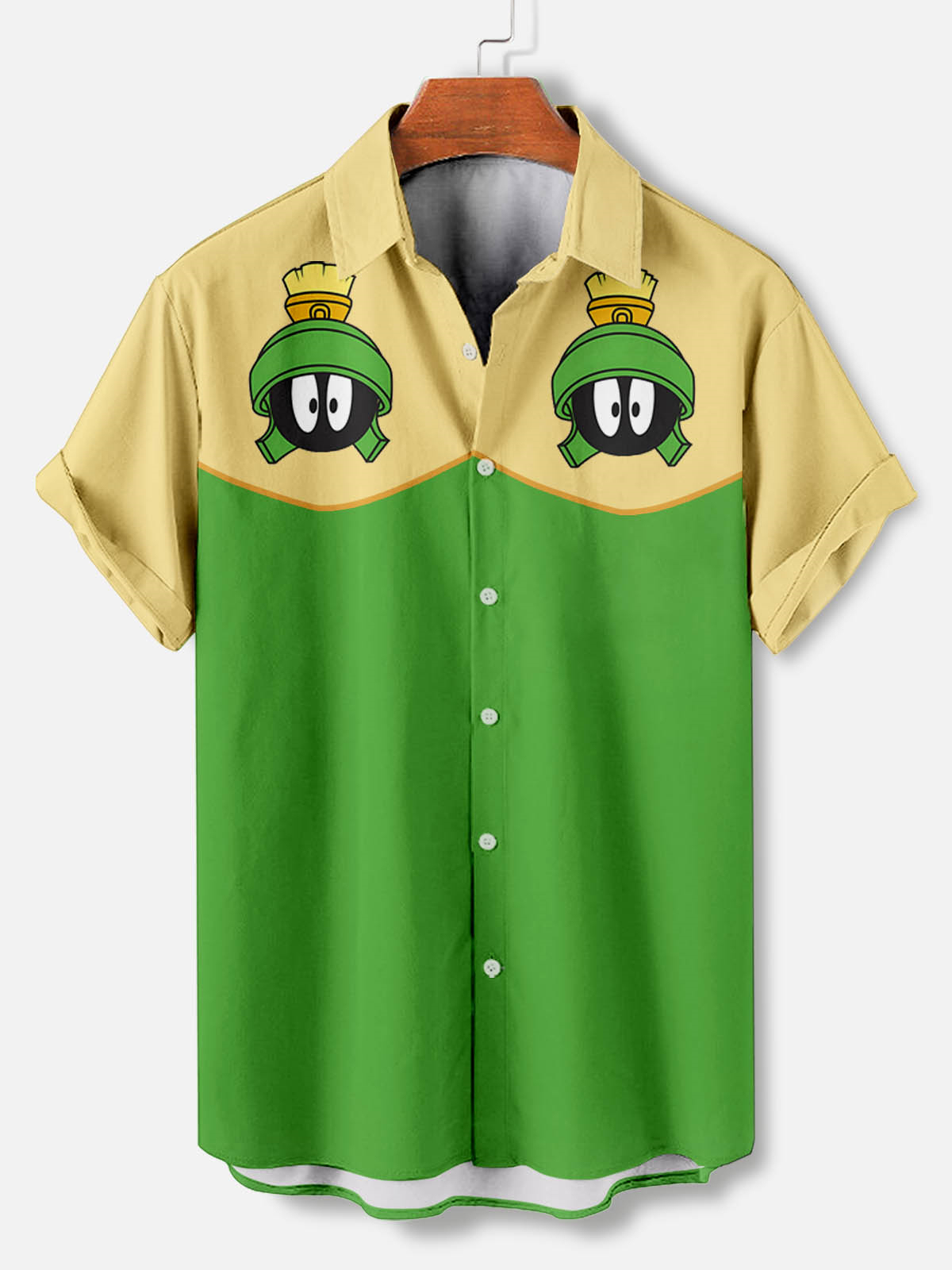 Men's Retro Art Cartoon Graphic Short Sleeve Shirt