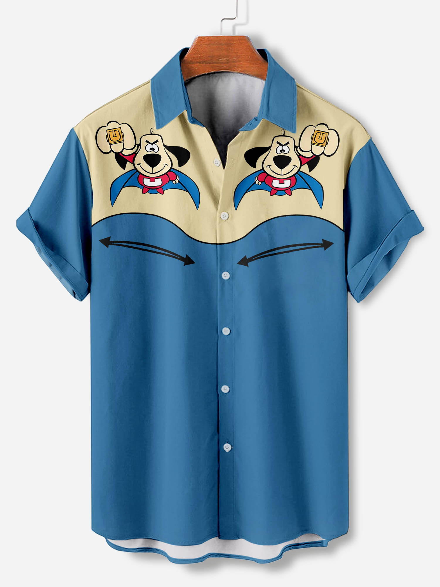 Men's Cartoon Art Graphic Short Sleeve Shirt