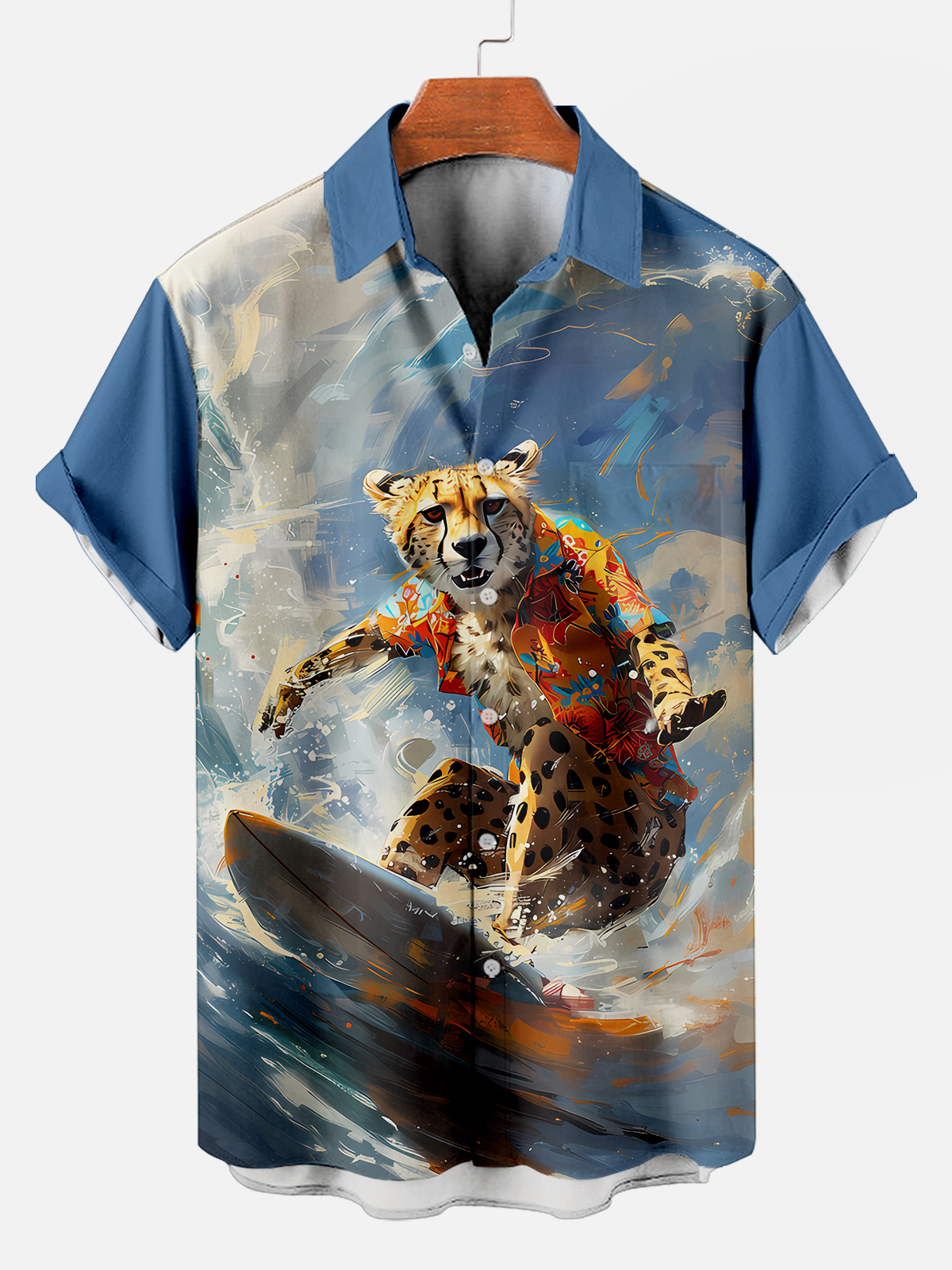 Hawaiian Animal Graphic Short Sleeve Shirt