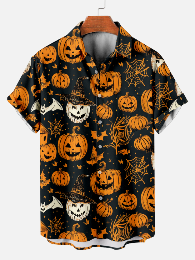 Halloween graphic short sleeve shirt