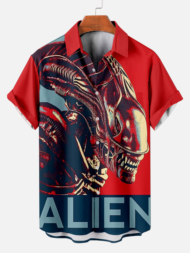 Men's Classic Movie Graphic Short Sleeve Shirt