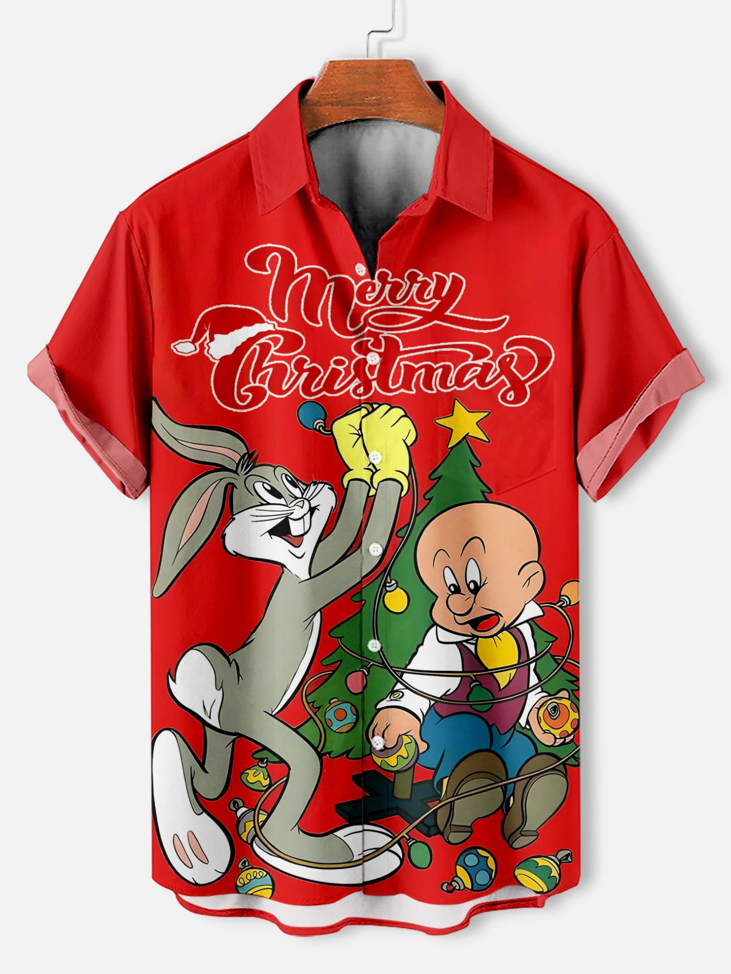 Men's Christmas Graphic Short Sleeve Shirt
